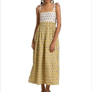 Daydress Sleeveless Spaghetti Strap Cotton Floral Tie Detail Lotta Dress. NEW.